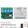 Imagem de Interruptor WiFi Inteligente 4CH Tuya Controle Remoto USB 5V 12V 24V Receptor RF 10A Módulo De