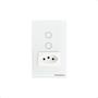 Imagem de Interruptor Zigbee Intelig Touch 2Botões Tomada 4X2 - Branco