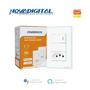 Imagem de Interruptor Zigbee Inteligente 1 Botão Físico Tomada Branco Nova Digital
