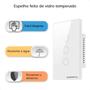 Imagem de Interruptor Zigbee Touch 3 Botões Inteligente 4X2 - Branco