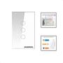 Imagem de Interruptor Zigbee Touch 3 Botões Inteligente 4X2 - Branco