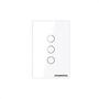 Imagem de Interruptor Zigbee Touch 3 Botões Inteligente 4X2 - Branco
