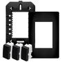 Imagem de Interruptores Simples 3 Preto 16A/250v Com Placa Suporte Fame
