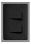 Imagem de Interruptores Simples Duplo  Preto 16A/250v Com Placa Suporte Fame
