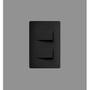 Imagem de Interruptores Simples Duplo  Preto 16A/250v Com Placa Suporte Fame