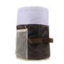 Imagem de INVODA Saco cosmético para mulheres em forma de barril Viagem Sacos de maquiagem de grande capacidade Soft Waterproof Portable Drawstring Cosmetic Bag Multifunctional Bucket Toiletry Bag (Azul)