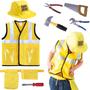 Imagem de iPlay, iLearn Construction Worker Costume Role Play Kit Set, Engineering Dress Up Gift Educational Toy for Halloween Activities Holidays Christmas for 3, 4, 5, 6, 7 Year Old Kids Toddlers Boys