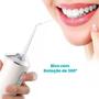Imagem de Irrigador Jato de Limpeza Dental Oral  Eletrico Escova Dentes Lingua Gengiva Aparelho Ortodontico Implante Dentario Protese Higiene Bucal