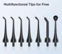 Imagem de Irrigador Oral Dental 300ml Kit 7 Bicos Para Higiene Bucal Ortodôntica, Remoção De Placa, Limpeza De Língua