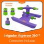 Imagem de Irrigador Rotativo Aspersor 360 Graus 3 Bico Automático Sprinkler + Conexões Jardim Horta Gramado Canteiro Campo Quintal