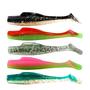Imagem de Isca Macia 80mm 4.8g 6 Peças TPR Paddle Tail Swimbait Iscas De Pesca De Silicone Artificial Da