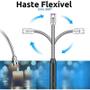 Imagem de Isqueiro Acendedor Eletrônico Flexível com USB Recarregável Rotação 360 Graus em Aço Inoxidável