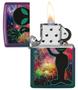 Imagem de Isqueiro de bolso Zippo Alien Galaxy Design Roxo Iridescente