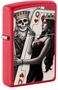 Imagem de Isqueiro de bolso Zippo Skull King Queen Beauty Red Matte