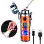 Imagem de Isqueiro Elétrico A Prova De Vento Recarregável Com Lanterna Micro Usb Design Lindo Degradê HB2561