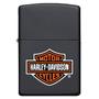 Imagem de Isqueiro Zippo Classic Harley-Davidson Preto Fosco (Black Matte) 218HD.H252  + Fluído Zippo 125ml