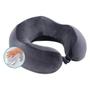 Imagem de it Viagem Travesseiro Ergonômico Capa com zíper Cinza + Máscara De Dormir 3D Viva Conforto 