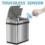 Imagem de iTouchless 2.5 Galão Sensor Garbage Can com Filtro de Odor AbsorbX e Fragrância, Aço Inoxidável, 02 Galão