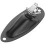 Imagem de Jack Plate Estilo Canoa Preto + Conector P10 Para Guitarra Stratocaster