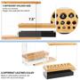Imagem de JackCubeDesign 29 furos Acrilic Bamboo Makeup Brush Holder Organizador Beauty Cosmetic Display Stand com Gaveta de Couro (Preto, 8,77 x 3,38 x 8,46 polegadas)  :MK228C