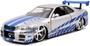 Imagem de Jada Toys Fast & Furious Brian's 2002 Nissan Skyline R34 Die-cast Carro, 1:24 Escala, Prata & Azul