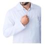 Imagem de Jaleco Masculino Manga Longa Em Oxford Branco Preto