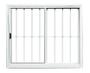 Imagem de Janela 2 Folhas Vidro c/Grade - Alumínio Branco - Linha 18 Modular