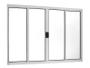 Imagem de Janela 4 folhas 100 x 100 sem grade linha modular alumínio branco.