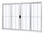 Imagem de Janela 4 Folhas Vidro c/Grade - Alumínio Branco - Linha 18 Modular