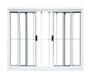 Imagem de Janela 4 Folhas Vidro c/Grade - Alumínio Branco - Linha 18 Modular