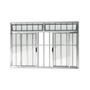 Imagem de Janela de Aluminio de Correr com Bandeira 120x200cm 4 Folhas com Grade Vidro Liso Plus Brimak