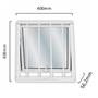 Janela de Alumínio Maxim-ar 40x60cm com Grade e Vidro Mini Boreal Soft MGM Branco Imagem de Janela de Alumínio Maxim-ar 40x60cm com Grade e Vidro Mini Boreal Soft MGM Branco