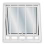 Janela de Alumínio Maxim-ar 40x60cm com Grade e Vidro Mini Boreal Soft MGM Branco Imagem de Janela de Alumínio Maxim-ar 40x60cm com Grade e Vidro Mini Boreal Soft MGM Branco
