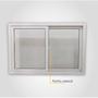 Imagem de Janela de Correr de PVC 2 Folhas com Vidro Simples Fecho Caracol 120x150x7,5cm Multilit Branco