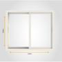 Imagem de Janela de Correr de PVC 2 Folhas com Vidro Simples Fecho Cocha 120x150x7,5cm Multilit Branco