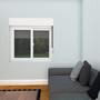 Imagem de Janela de Correr PVC 2 Folhas com Vidro, Persiana e Trava Hauskin Wigga 120cmx120cm Branco