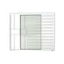 Imagem de Janela Janela Veneziana Confort 3 Folhas com Grade Vidro Liso 100cm x 80cm Brimak