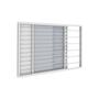 Imagem de Janela Veneziana 3 Folhas 1,20m x 1,00m Com Grade Horizontal em Alumínio Branco com Vidro   Vitrolar