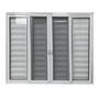 Imagem de Janela Veneziana 6 Folhas com Tela Mosquiteira Linha 25 Branco 100x120
