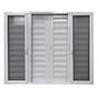Imagem de Janela Veneziana 6 Folhas com Tela Mosquiteira Linha 25 Branco 100x120