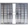Imagem de Janela Veneziana de Alumínio 6 Folhas 120 x 200cm Linha Modular com Grade Brilhante