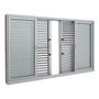 Imagem de Janela Veneziana Multiflex em Alumínio 100 x 150 x 14 cm 6 Folhas Aluminium Sasazaki