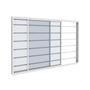 Imagem de Janela Vitro 2 Folhas 1,50m x 1m Com Grade Horizontal em Alumínio Branco com Vidro  Vitrolar 