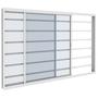 Imagem de Janela Vitro 2 Folhas 1,50m x 1m Com Grade Horizontal em Alumínio Branco com Vidro  Vitrolar
