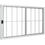Imagem de Janela Vitro 2 Folhas Alumínio Branco 1.00  X 1.20 Modular com Grade