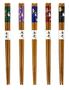 Imagem de JapanBargain 3645, Bamboo Chopsticks Reutilizável japonês chinês coreano Chop Sticks Hair Sticks 5 par de presentes conjunto máquina de lavar louça cofre, 9 polegadas, coelho / natural