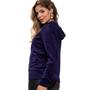 Imagem de Jaqueta Blusa Feminina Casaco Plush com Capuz Ziper e Bolso