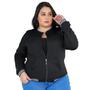 Imagem de Jaqueta Bomber Feminina Plus Size Com Bolsos G1 G2 G3 Blusa Frio Donna Martins