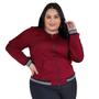 Imagem de Jaqueta Bomber Feminina Plus Size Com Bolsos G1 G2 G3 Blusa Frio Donna Martins