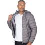 Imagem de  Jaqueta Bomber Masculina Puffer Nylon Peluciada Capuz Lisa